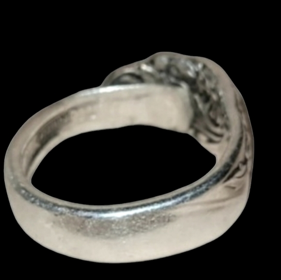 Mens Chunky Boho Spoon Ring Hand Forged Size 13 - Picture 3 of 6